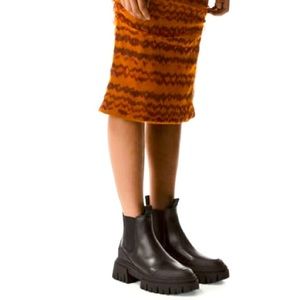 Zara Low Heeled Lug Sole Ankle Boot